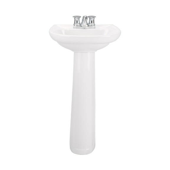 Pedestal para lavabo Corona Civic Color Blanco Porcelanico