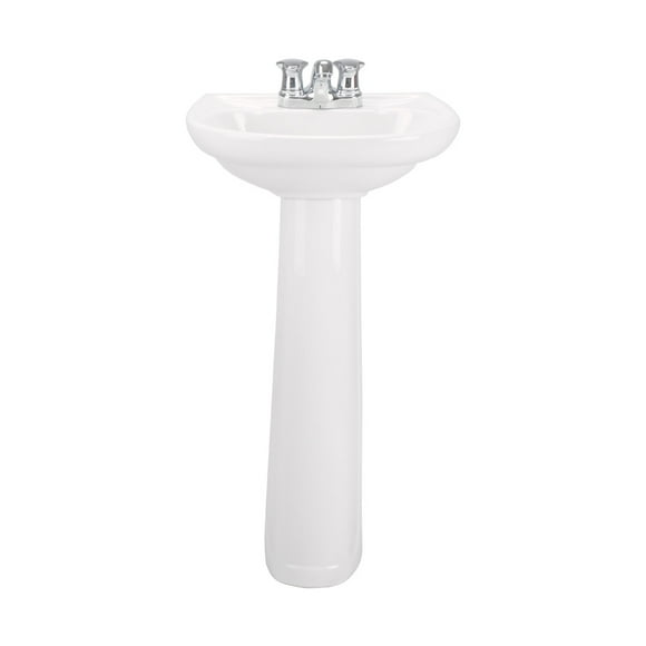 Pedestal para lavabo Corona Civic Color Blanco Porcelanico