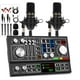 thumbnail image 1 of Paquete de equipos de podcast para 2, mezclador de audio con micrófono de condensador e interfaz de audio de fuente de alimentación fantasma de 48 V para juegos de grabación en vivo, 1 of 5