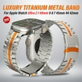 thumbnail image 2 of Luxury Titanium Band For Apple Watch Ultra 2 49mm 45mm 44mm 42mm Bracelet For iWatch Series 9 8 7 6 SE 5 4 Business Metal Strap, 2 of 6