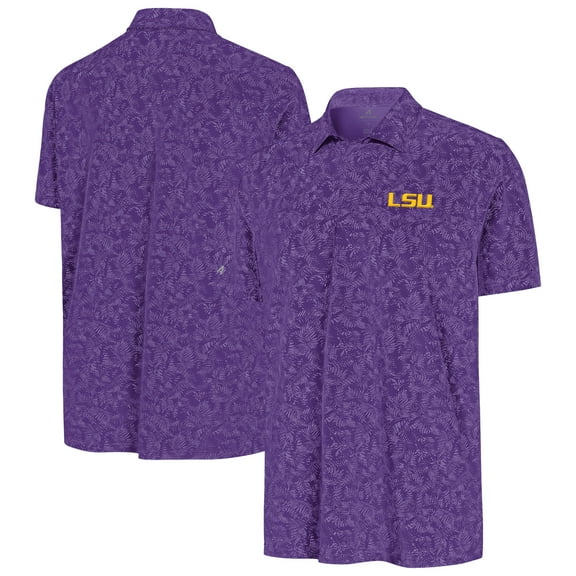 Men's Antigua Purple LSU Tigers Lush Polo