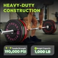 thumbnail image 5 of HANDBODE 7ft Olympic Barbell 45lb (20kg) - Silver, 1000lb High-Capacity Weight Bar for Bench Press and Lifting, Deadlift / Powerlifting / Squat bar for Home Gym Strength Training Workout, 5 of 9