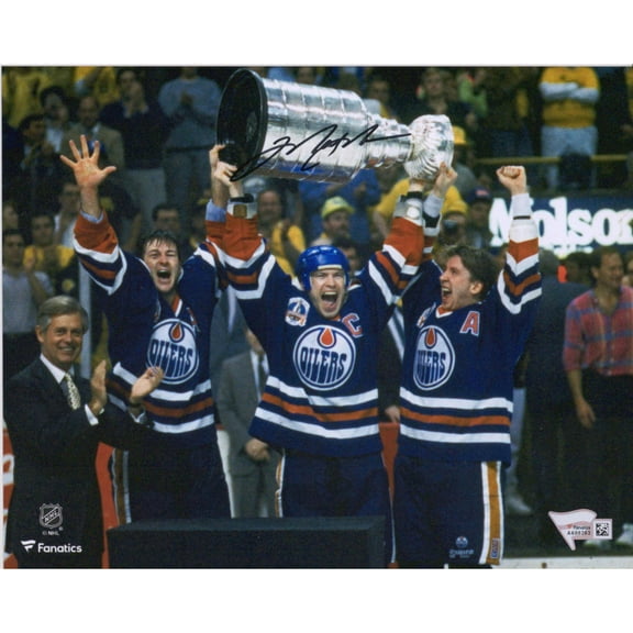 Mark Messier Edmonton Oilers Autographed 8" x 10" Raising Cup Photograph - Fanatics Authentic Certified