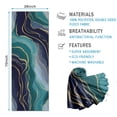 thumbnail image 2 of Blue Green Gold Marble Pattern Hot Yoga Mat Towel Non Slip for Hot Yoga - Quick-Drying Yoga Mat Cover with 4 Corner Pockets with Travel Bag - Hot Yoga Towel Non Slip 74"x26", 2 of 6