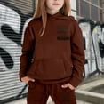 thumbnail image 4 of Toddler Winter Girls Outfits Set Tracksuit With Print Hoodie Joggers Warm Kids, 4 of 4