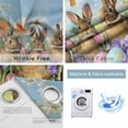 thumbnail image 2 of Easter Bunnies Blackout Curtains for Bedroom/Living Room, Spring Easter Eggs Garden Floral Thermal Insulated Kitchen Drapes with Grommets, Light Blocking Window Treatment, 2 Panels 52" x 45", 2 of 7