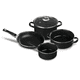 thumbnail image 1 of Batería De Cocina De Acero Vitrificado Novacero Cinsa 5 piezas Negro Brillante, 1 of 2