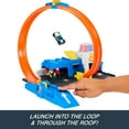 thumbnail image 4 of Hot Wheels City Super Police Station Playset with 1:64 Scale Police Toy Car & Adjustable Track Loop, 4 of 7