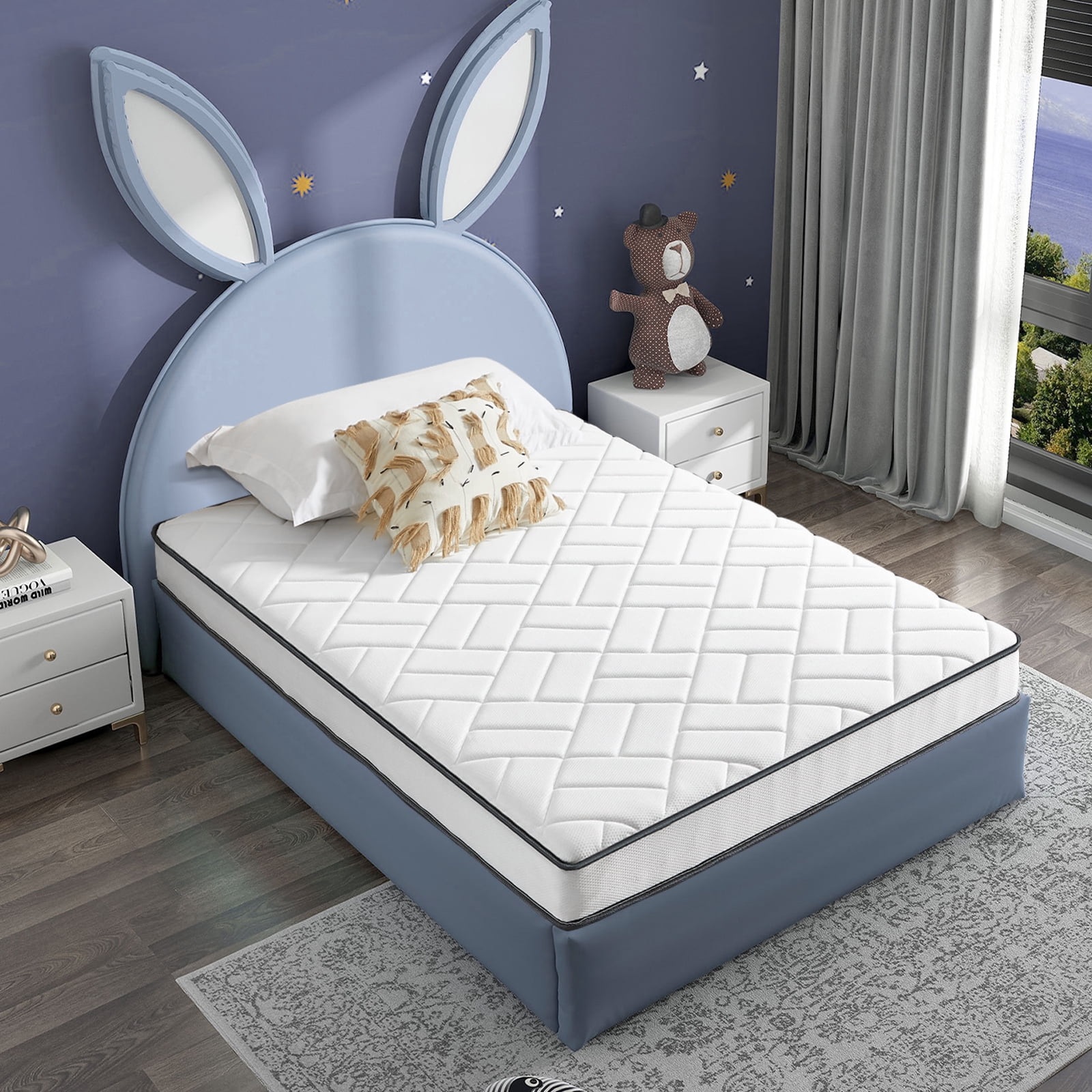 VFD Queen Mattress, 6 inch Cooling Gel Memory Foam Hybrid Mattress in a Box Medium Feel Pressure Relief, CertiPUR-US Certified