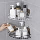 thumbnail image 4 of Bewildely Organizador de esquina, estante de almacenamiento de baño de hierro, soporte de cocina Triangular montado en la pared para baño y cocina Juegos de accesorios de baño Blanco Bewildely HA004466-01, 4 of 6