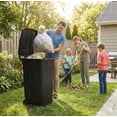 thumbnail image 6 of 32 Gallon Heavy Duty Plastic Garbage Can Wheeled, with Attached Snap Lock Lid and Duty Handles Heavy-Duty Construction, Perfect Backyard, Deck, or Garage Trash Can, Indoor/Outdoor Use 1Pcs-Black, 6 of 8