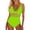 Light Green, variant on Women's One Piece Swimsuit Bathing Suit V Neck Adjustable Straps Ruched Mesh