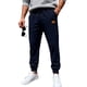 thumbnail image 1 of Ceisia Men Solid Color Corduroy Straight Leg Pants Elastic Waist Drawstring Gift Casual Trousers, 1 of 7