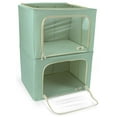 thumbnail image 2 of Sorbus Stackable Storage Bins, Fabric Organizer Bags with Window and Handles for Kids and Adults, 2Pk, Teal, 2 of 10