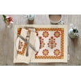 thumbnail image 2 of Vargottam Placemats- Placemat For Dining Table, Set Of 4- Printed & Reversible CottonNapkin-IndoorPlacematsFor Home & Kitchen Dining Table- Asian Floral (Red & Yellow), 2 of 5