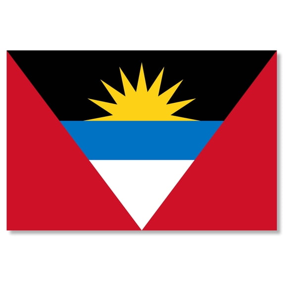 Antigua Country Flag Car Truck Window Bumper Laptop Cup Cooler Sticker Decal 4"