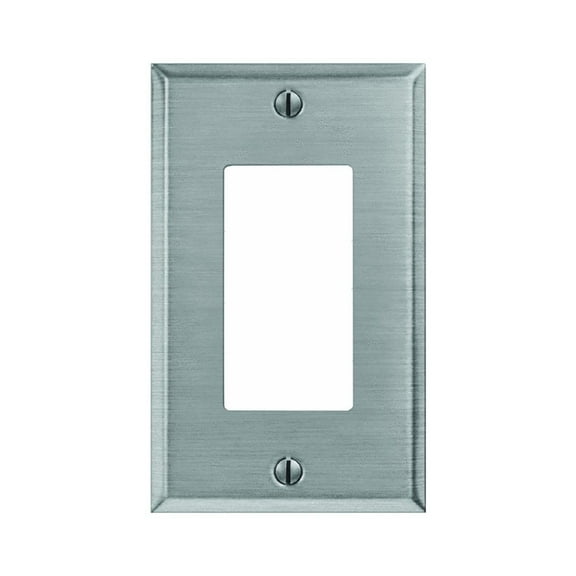 Jackson Deerfield Steel Rocker/GFCI Wall Plate, Brushed Nickel Finish - 1 Gang