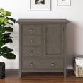 thumbnail image 3 of Simpli Home Redmond Armoire Moyenne Transitionnelle en Bois de 39 Pouces en Gris Farmhouse, 3 of 6