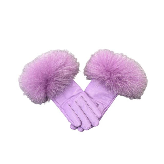 Minnieouse 1 par de guantes de invierno, guantes de calentamiento elásticos portátiles a prueba de viento, decoración de plumas, accesorio de moda guantes y mitones Tipo 16 Minnieouse AP013119-16