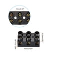 thumbnail image 2 of Uxcell Terminal Block 500V 20A Dual Row 3 Positions Screw Electric Barrier Strip 2 Pack, 2 of 5