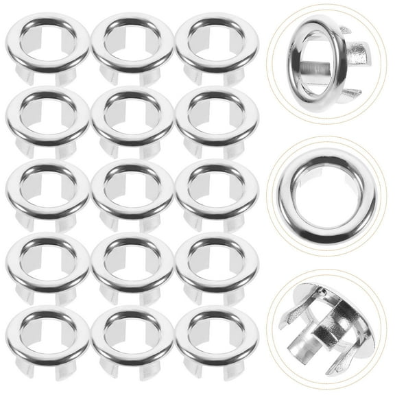 WHAMVOX  20 Pcs Overflow Rings Bathroom Kitchen Sink Basin Trim