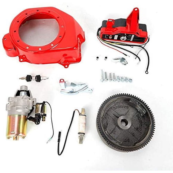 Electric Start Kit Starter Motor W/FlyWheel Key Switch Coil (GX160 5.5HP GX200 6.5HP)