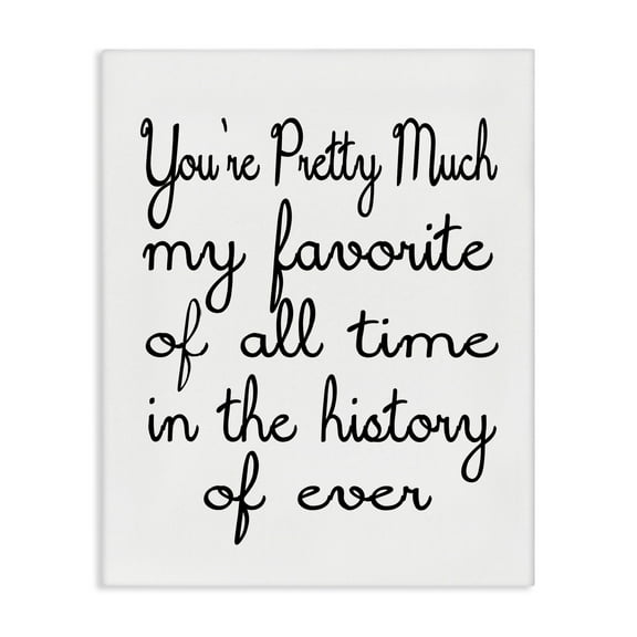 Stupell Industries Favorite Of All Time Text & Numbers Painting Wrapped Canvas Art Print Wall Art, 16 x 20