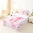 thumbnail image 5 of Erosebridal Girl Bowknot Gifts Twin Sheet Sets,Initial Theme Monogrammed J Bedding For Kids 3-Piece, 5 of 6