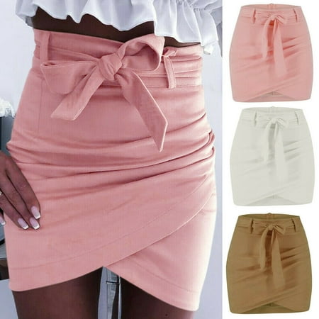 Fashion Women's Summer Skirts 2019 New Package Hip Irregular Bodycon Short Slim Slim Mini Skirt Ladies Solid Evening Party