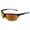 Black-Red, variant on Optic Edge Shakedown Wraparound Sports & Motorcycle Sunglasses for Men or Women Black Semi-Rimless Frame w/ Dielectric Orange Mirror Lens