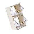 thumbnail image 3 of Abbracc Desktop Teabag Organizer Containers Large-capacity 2 Tiers Versatile Display Box White, 3 of 9