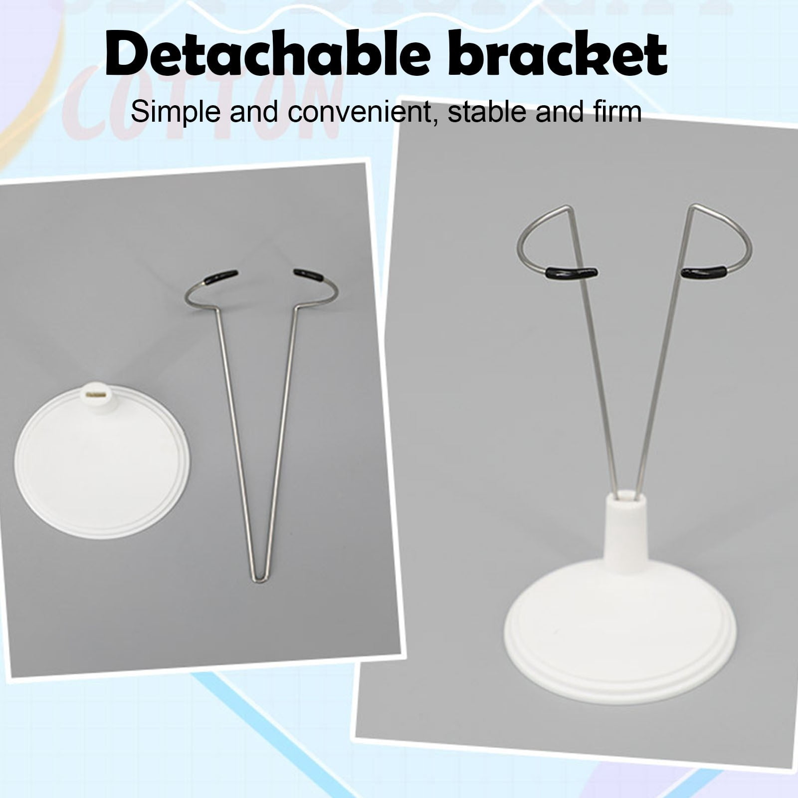 Support De Poupée Réglable Blanc – 20 à 25 Cm – Métal Et Plastique – Idéal Pour Exposition De Poupées Ou Ours En Peluche