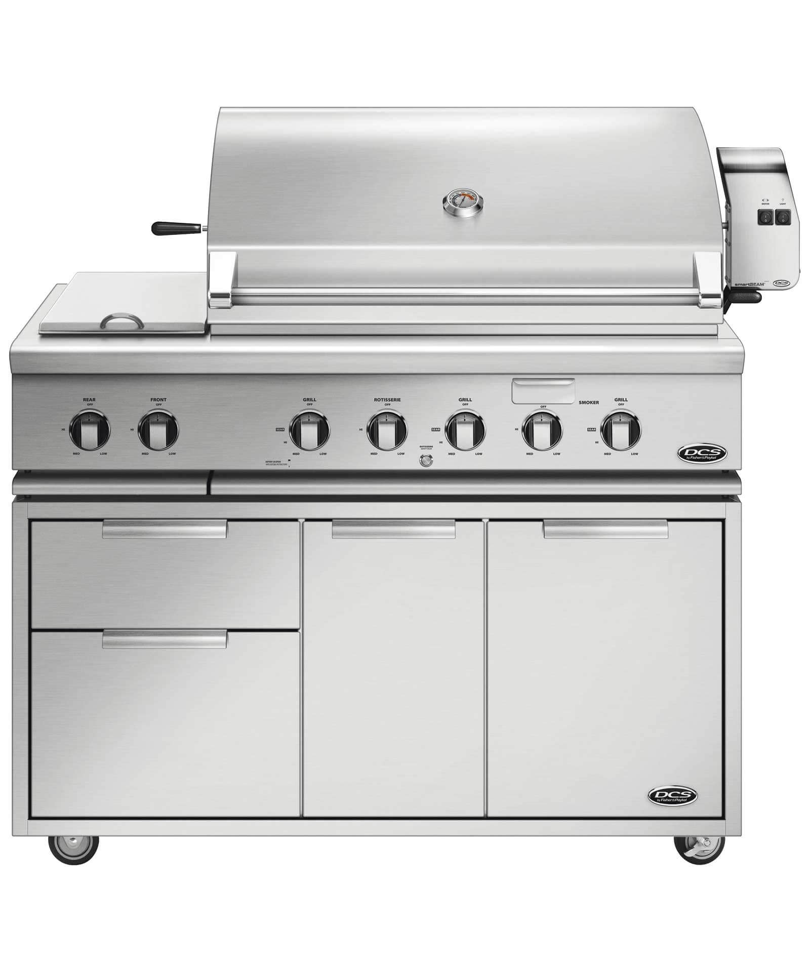 BH148RSL 48 Traditional Built-In Liquid Propane Grill with 3 Stainless Steel Burners 1 Smoker Tray Rotisserie 2 Side Burners 1115 sq. in. Cooking Surface and Drip Pan in Stainless Steel - image 2 of 2