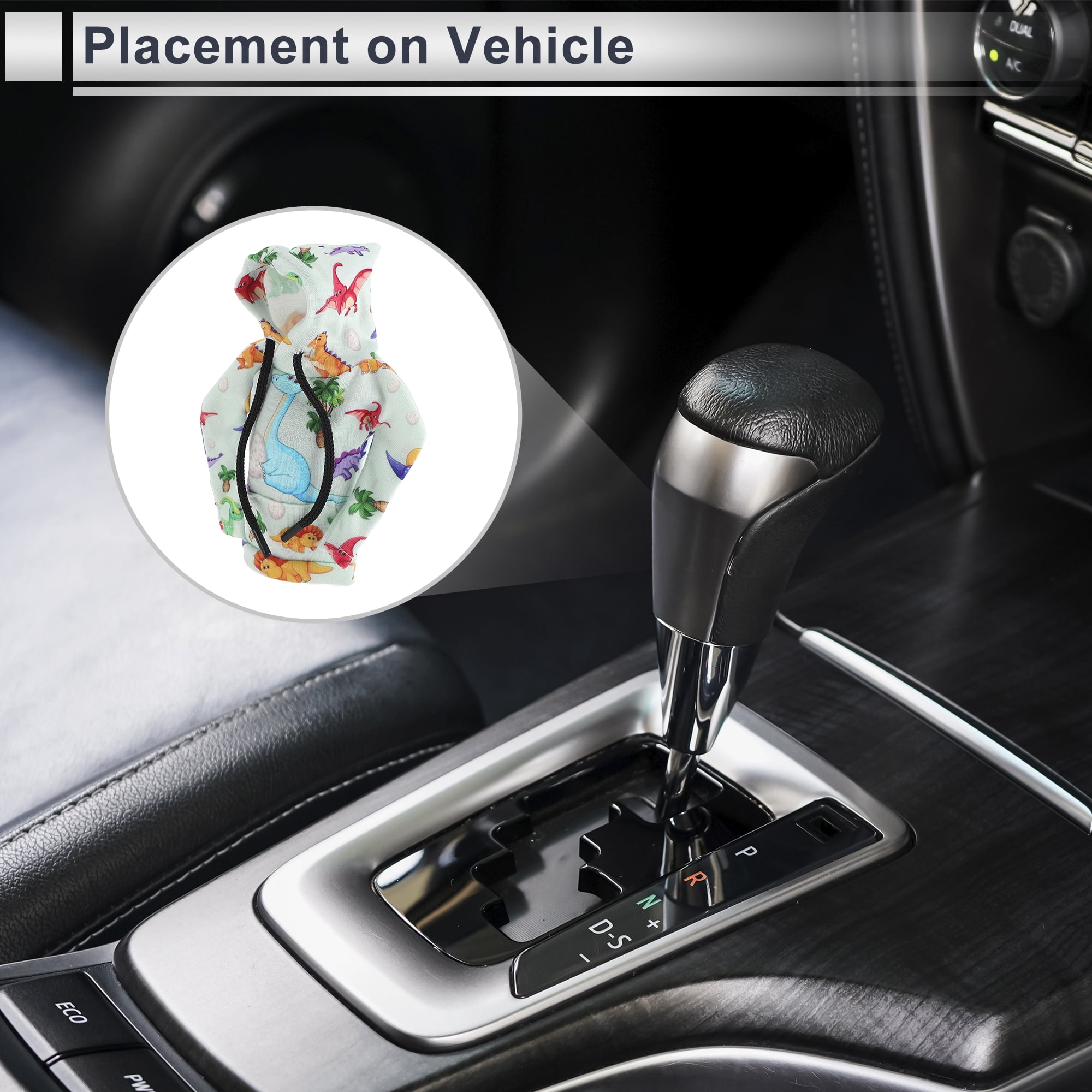 Unique Bargains Universal Gear Shift Knob Cover Polyester