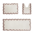 thumbnail image 2 of Juego de 3 Alfombrillas de Baño de Piel Sintética: Alfombrilla de Inodoro Suave y Absorbente para El Suelo, Alfombrilla Antideslizante para La Entrada, Alfombra Acogedora y Absorbente de Agua para La, 2 of 6