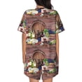 thumbnail image 3 of Bixox Women's Bottle Glass Red Wine Printed Pajama Set 2 Piece Lounge Set Top and Shorts Soft Pajamas, Shorts with Pockets, 3 of 7