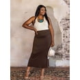 thumbnail image 2 of Plus Size Comfortable Foldover Maxi Skirt, 2 of 11