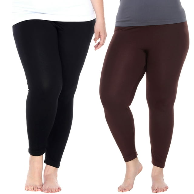 White Mark Women's 2-Pack Soft Stretchable Leggings