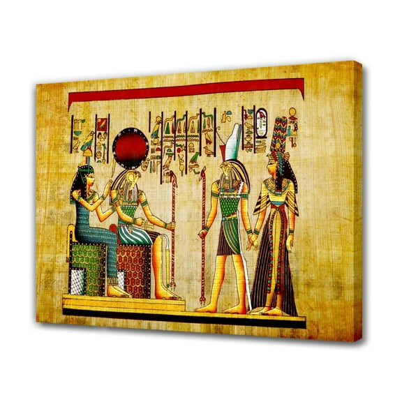 Egypt Papyrus Pharaoh Character Canvas Poster Bedroom Decor Sports Landscape Office Room Decor Gift,Frame-style,08x12inch(20x30cm)