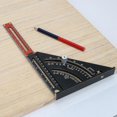 thumbnail image 2 of Escuadra de carpintero de metal plegable de aluminio, regla triangular, escuadra combinada, escuadra multifunción, regla de ángulos, transportador de 45 a 90 grados, 2 of 5