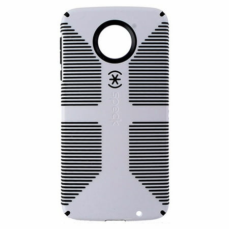 White Back Case - Speck CandyShell Grip Hybrid Case for Motorola Moto Z Droid - White / Black