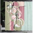 thumbnail image 3 of Ambesonne Modern Art Shower Curtain, Retro Surreal Abstract, 69"Wx75"L, Pale Khaki, 3 of 4
