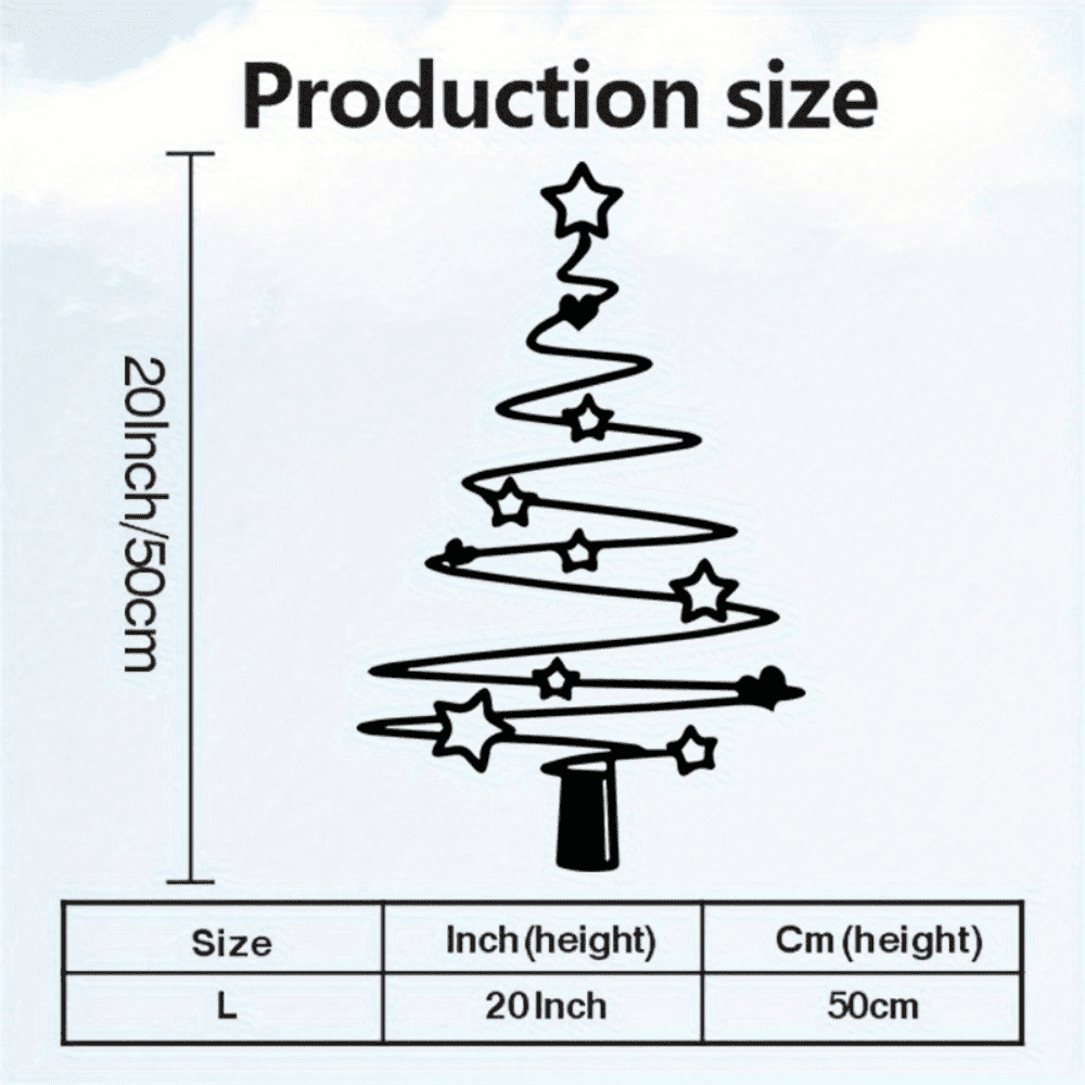 Metal Christmas Tree Decoration Holiday Wall Art Aluminum Gift