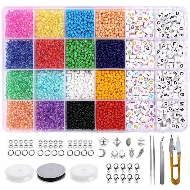 9000 Pièces / Boîte Perles De Graines En Verre 28 Couleurs 3mm Kit De Perles  Lâches Pour La Fabrication De Bracelets Avec Une Boîte De Rangement En  Plastique De 28 Compartiments Pour