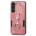 thumbnail image 3 of Feishell for Samsung Galaxy S21 Wallet Case with Elastic Card Holder,Premium PU Leather Shockproof TPU Bumper 360° Rotation Finger Ring Holder Kickstand Anti-Scratch Protective Phone Case,Pink, 3 of 12