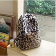 thumbnail image 6 of Fuzzy Cheetah Cute Backpack, Y2k Purse Fleece Chic Bookbag Trendy Aesthetic Coquette Daypack 90s Purse, 6 of 8