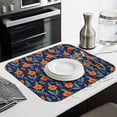thumbnail image 3 of Pioneer Flower Floral Print Pattern Kitchen Dish Drying Mat 1 Pack, Ultra Absorbent Microfiber Drainer Mat, 16"x18", 3 of 6