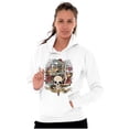 thumbnail image 4 of Love Kills Trust No One Skull Tattoo Unisex Plus Fleece Graphic Hoodie Brisco Brands 3X, 4 of 5