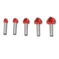 thumbnail image 1 of Core Box Router Bit, Round Nose Router Bit 5 Pcs 8mm Shank Smoothly  For Wooden Board, 1 of 8