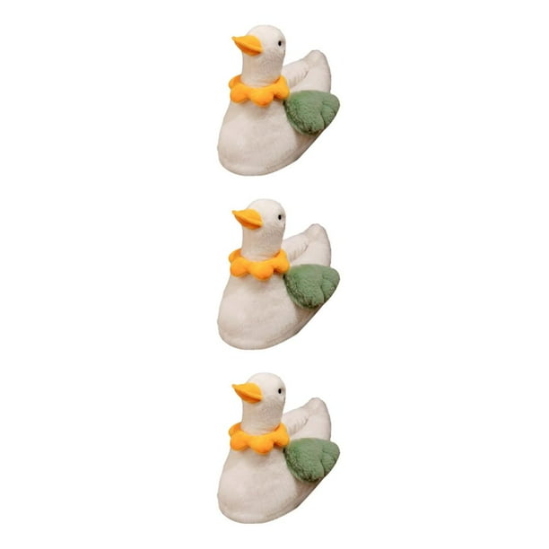 Minnieouse Pantuflas de felpa con forma de pato para mujer, zapatos cálidos, pantuflas de animales peludos, suaves y cómodas Type1 NO1